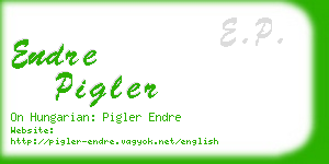 endre pigler business card